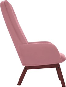 vidaXL Πολυθρόνα Relax Ροζ Βελούδινη