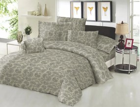 Σετ Σεντόνια Εμπριμέ Polycotton Μονά Με Λάστιχο 100x200+22εκ. Lahor Beige Komvos Home 7001648-68F