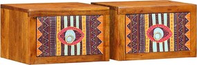 vidaXL Κομοδίνο 2 τμχ. Καφέ 35 x 30 x 22 εκ.
