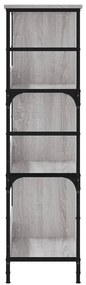 vidaXL Βιβλιοθήκη Γκρι Sonoma 78,5x33x117,5 εκ. Επεξεργασμένο Ξύλο