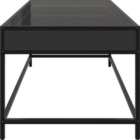 vidaXL Τραπεζάκι Σαλονιού Infinity LED Μαύρο 90x50x41 εκ.