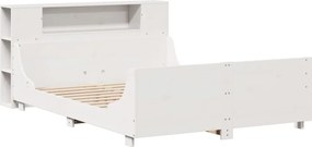 vidaXL Σκελετός Κρεβ. Χωρίς Στρώμα Λευκό 120x190 εκ Μασίφ Πεύκο