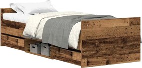 vidaXL Πλαίσιο κρεβατιού χωρίς στρώμα 90x190 εκ. Επεξεργασμένο Ξύλο