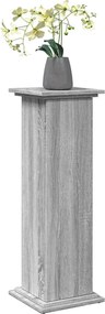 vidaXL Βάση Οθόνης με Αποθ. Γκρι Sonoma 31x30x90 εκ Επεξεργασμένο Ξύλο