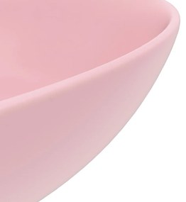 Νιπτήρας Μπάνιου Στρογγυλός Ροζ Ματ Κεραμικός - Ροζ