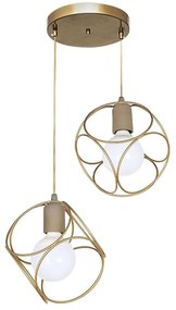 Φωτιστικό Οροφής Lusita 0124524 35x35x70cm 2xE27 60W Gold Megapap Μέταλλο