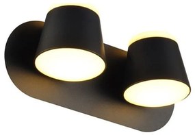 Φωτιστικό Τοίχου - Απλίκα Led V83LEDW27BK 16W 3000K 1280lm 27X12X11 Black Aca Decor Metal