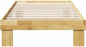 Πλαίσιο κρεβατιού vidaXL χωρίς στρώμα 75x190 cm μασίφ ξύλο δρυς