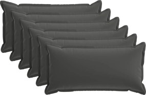 vidaXL Κάλυμμα Μαξιλαριού 6 τμχ. HOUTEN Ανθρακί 40 x 70 cm Πολυεστέρας