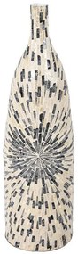 Βάζο Με Κοχύλια 944-124-001 22x81cm White-Grey Bamboo