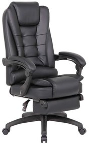 Καρέκλα Γραφείου Διευθυντή Με Υποπόδιο Acel 076-000016 74,7x63x110/117,5cm Black