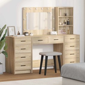 vidaXL Τραπέζι περιποίησης 3 pcs Δρύς Sonoma Επεξεργασμένο ξύλο