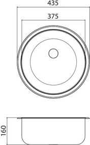 Fortinox Valley 28900 (43,5x43,5) - Νεροχύτης κουζίνας