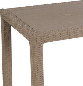 Τραπέζι Explore pakoworld με UV protection PP cappucino 90x90x73.5εκ