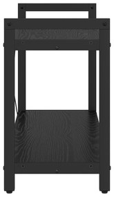 vidaXL Βιβλιοθήκη Μαύρη δρυς 80 x 30 x 48.5 εκ Επεξεργασμένο ξύλο