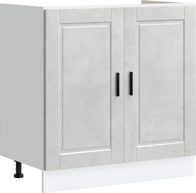 vidaXL Βάση νιπτήρα με αποθήκευση Porto 2 pcs Γκρι Επεξεργασμένο ξύλο