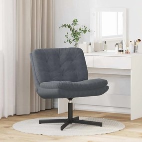 vidaXL Γυριστή Χαλαρωτική Καρέκλα Σκούρο γκρι 63 x 75 x 76 εκ Βελούδο