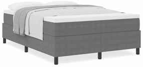 vidaXL Κρεβάτι με ελατήρια Απαλό Γκρι,Λευκό 203 x 140 x 60 εκ Βελούδο