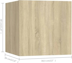 vidaXL Έπιπλα Τηλεόρασης Σετ 6 Τεμαχίων Sonoma Δρυς από Επεξ. Ξύλο