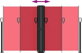 vidaXL Σκίαστρο Πλαϊνό Συρόμενο Κόκκινο 140 x 600 εκ.