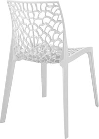 Καρέκλα Hush pakoworld pp σε λευκή απόχρωση 50x57x81εκ