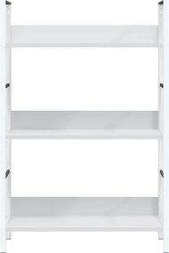 vidaXL Ραφιέρα 3 Επιπέδων Λευκή 60x27,6x90,5 εκ. Επεξεργασμένο Ξύλο