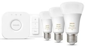 Starter Kit Έξυπνη Λάμπα Led 3xE27 11W Α60 1100 Hue WA Dimmer Σετ 929002468403 Philips 929002468403