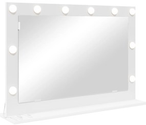 vidaXL Καθρέφτης Vanity με LED Φώτα Λευκό 80x55x18 εκ.