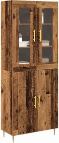 vidaXL Highboard 2 pcs Παλιό ξύλο Επεξεργασμένο ξύλο