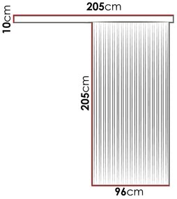 Συρόμενες πόρτες Dover 203, 25 kg, Μαύρο, Άσπρο, Πλαστικοποιημένη μοριοσανίδα, Αλουμίνιο | Epipla1.gr