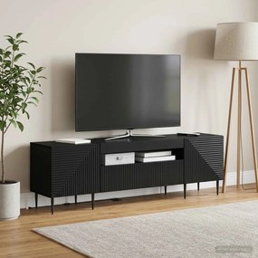vidaXL Ντουλάπα LED Τηλεόρασης Μαύρο Επεξεργασμένο Ξύλο