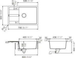 Schock Manhattan 30180 - Νεροχύτης Κουζίνας Γρανίτη 78x50 - Moonstone