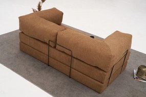 Τριθέσιος Καναπές Comfort - Χρώμα Καφέ - 190x95x75εκ