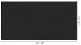 Χαλί Σκηνής Μαύρο 200 x 400 εκ.