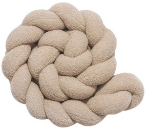 Πάντα πλεξούδα τριπλή χειροποίητη Boucle 200x18εκ. Beige