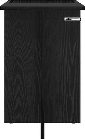 vidaXL End Table Μαύρη Οξυά 35 x 40 x 55 εκ. Επεξεργασμένο ξύλο