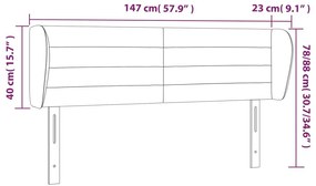 Κεφαλάρι με Πτερύγια Σκούρο Πράσινο 147x23x78/88 εκ. Βελούδινο - Πράσινο