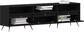 vidaXL Ντουλάπι TV 150 x 30 x 44,5 εκ. Μαύρη δρυς Επεξεργασμένο ξύλο