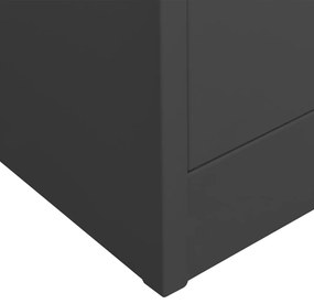 vidaXL Ντουλάπα Γραφείου Ανθρακί 90 x 40 x 180 εκ. Ατσάλινη