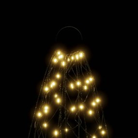 vidaXL Χριστουγ. Δέντρο για Ιστό Σημαίας 3000 LED Θερμό Λευκό 800 εκ.