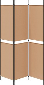 vidaXL 3-Panel Room Divider Μπεζ 150 x 200 cm Ύφασμα