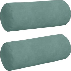 vidaXL Μαξιλάρια Στήριγμα 2 pcs Θαλασσί Ø 15 x 40 εκ