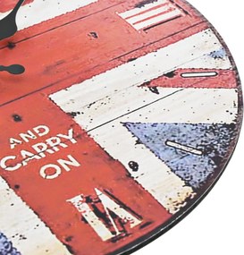 vidaXL Ρολόι Τοίχου Vintage Ηνωμένο Βασίλειο 30 εκ.