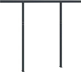 vidaXL Στύλοι Τέντας Σετ Ανθρακί 300 x 245 εκ. από Σίδερο