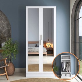 Ντουλάπα Λευκό BROGAR 90x57.5x210
