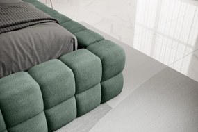 Επενδυμένο κρεβάτι Dagmar-Prasino-160 x 200