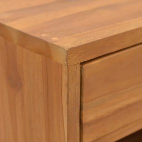 Κομοδίνο 40 x 30 x 76 εκ. από Μασίφ Ξύλο Teak - Καφέ