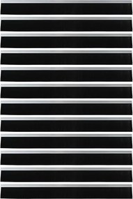 vidaXL Αυτοκόλλητες σφραγίδες πόρτας 12 pcs Ασημί 100 cm