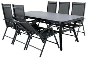 Σετ Τραπέζι και καρέκλες Dallas 2137, Spraystone, Μέταλλο, Ύφασμα | Epipla1.gr
