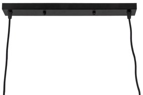 GloboStar® TRIANGLE 00611 Μοντέρνο Κρεμαστό Φωτιστικό Οροφής Δίφωτο 2 x E27 Μαύρο Μεταλλικό Πλέγμα Μ60 x Π22 x Y130cm